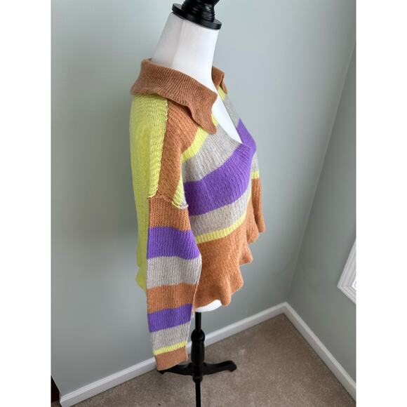 NWOT Free People Ives Cashmere Striped Pullover-SML - Picture 7 of 9